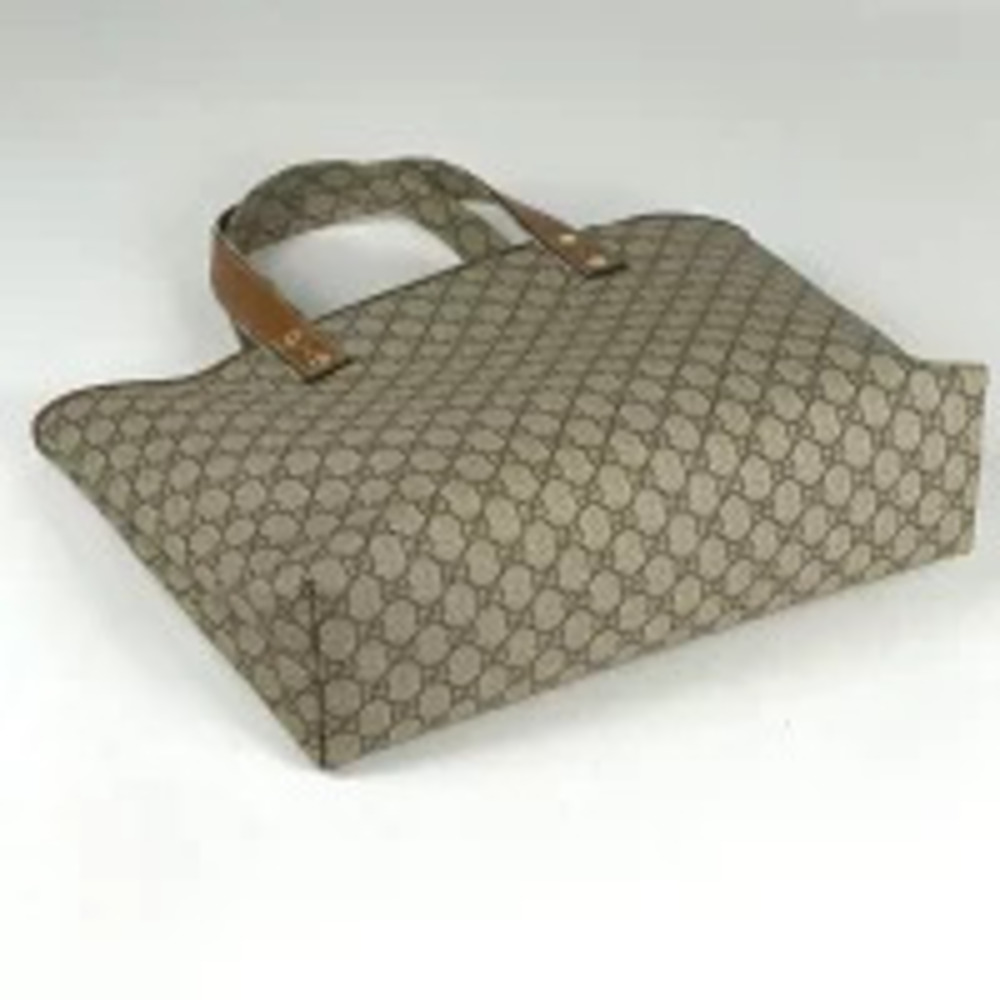 Gucci Sherry canvas shoulder tote GG bag brown web Brown